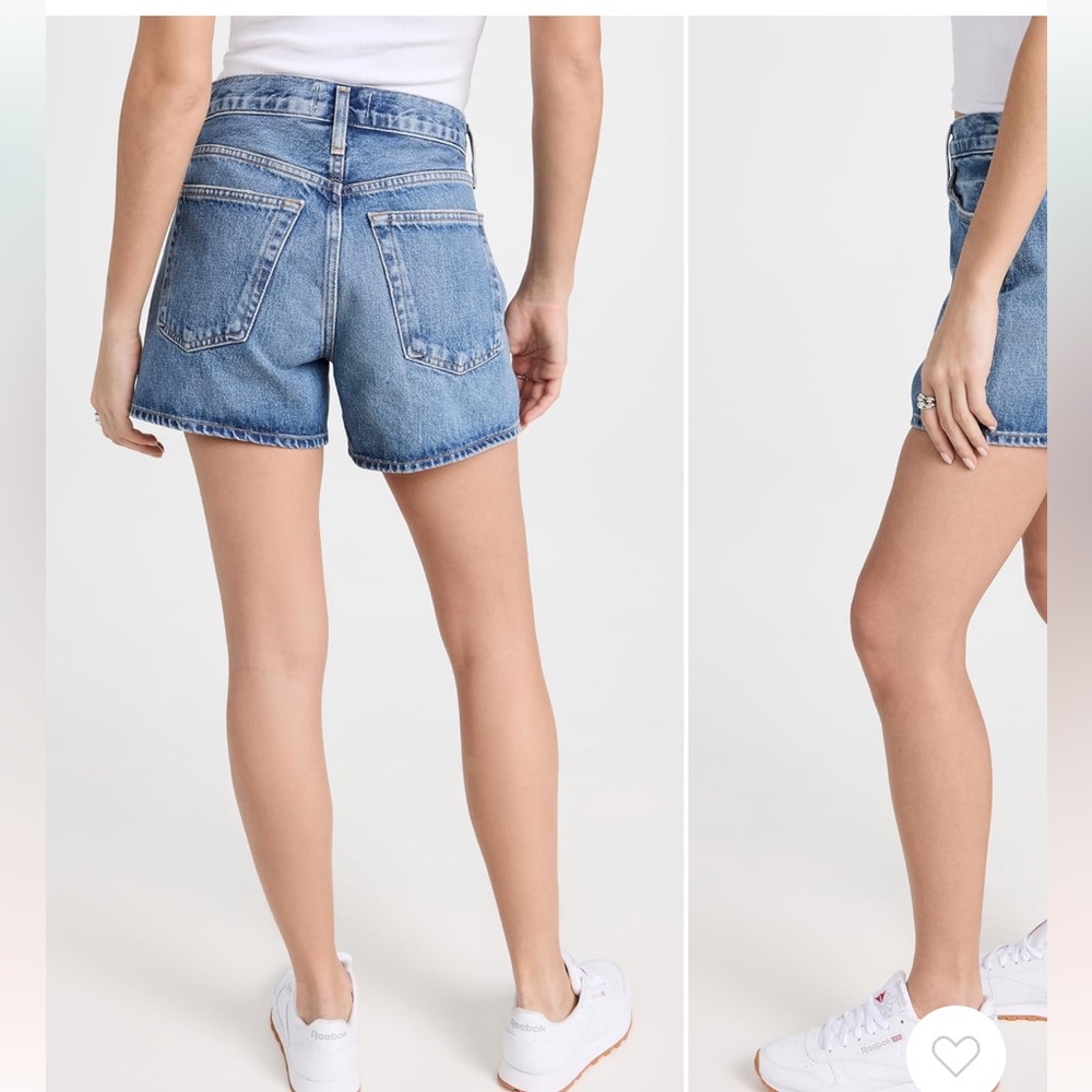 Agolde Parker Long Denim Shorts in Occurrence Size 25